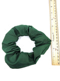 Dark Green Hair Scrunchie, Elastic Cotton Fabric Hair Tie