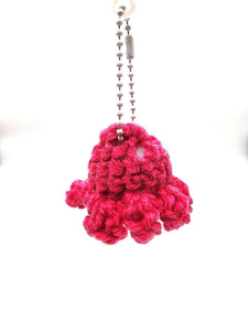 Pink Octopus Keychain, Stuffed Animal, Hand Crochet Toy Plushie