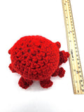 Red Octopus, Stuffed Animal Creature, Hand Crochet Toy Plushie