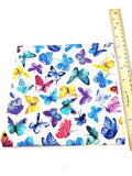 Butterfly Fabric Zip Pouch, Small Bag, Travel Pouch, Cosmetic Pouch, Makeup Bag, Toiletry Bag, Printed Fabric