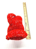 Red Kitty, Stuffed Animal Cat, Hand Knit Toy Plushie