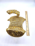 Gold Kitty, Stuffed Animal Cat, Hand Knit Toy Plushie