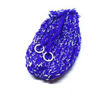 Purple White and Blue Drawstring Dice Bag, DND, Dice Pouch