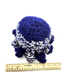 Blue and White Octopus, Stuffed Animal Creature, Hand Crochet Toy Plushie