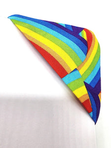 Rainbow Fabric Corner Bookmark, Cup Coaster