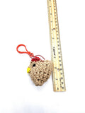 Brown Chicken Keychain, Stuffed Animal, Hand Crochet Toy Plushie