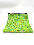 Green Dots Fabric Zip Pouch, Small Bag, Travel Pouch, Cosmetic Pouch, Makeup Bag, Toiletry Bag, Printed Fabric