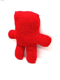 Handmade Red Large Teddy Bear, Adorable Knit Stuffed Toy for Children, Perfect Handcrafted Gift