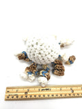 White Multicolored Octopus, Stuffed Animal Creature, Hand Crochet Toy Plushie