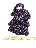 Black and Purple Kitty, Stuffed Animal Cat, Hand Knit Toy Plushie