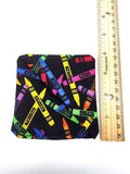 Crayon Fabric Corner Bookmark, Cup Coaster, Book Corner Marker