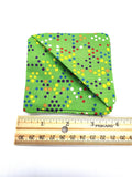 Green Dots Fabric Corner Bookmark, Cup Coaster, Book Corner Marker