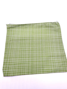 Green Grid Zip Pouch