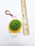 Green and Yellow Turtle Keychain, Stuffed Animal, Hand Crochet Toy Plushie