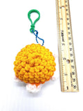 Yellow and Orange Turtle Keychain, Stuffed Animal, Hand Crochet Toy Plushie