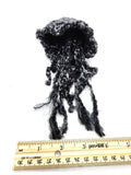 Black and Silver Jellyfish Toy Keychain, Knit Animal Child Toy, Handmade Gift