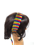 Rainbow Stripes Headband, Hand Knit Hair Tie Accessory