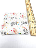 Flamingo Fabric Corner Bookmark, Cup Coaster