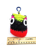 Multicolor Owl Stuffed Toy Keychain, Knit Animal Child Toy, Handmade Gift