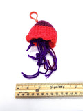 Multicolor Jellyfish Toy Keychain, Knit Animal Child Toy, Handmade Gift