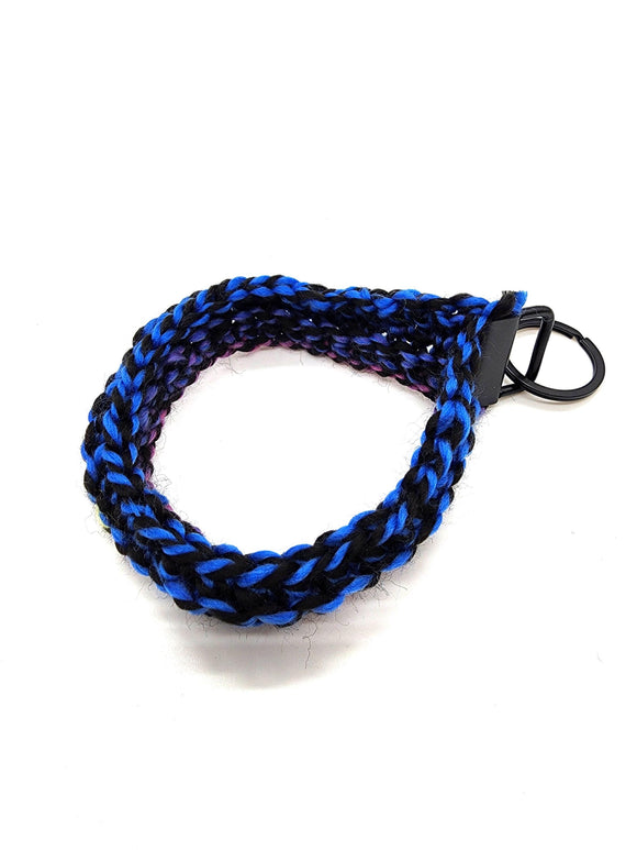 Blue Black Purple Key Fob Wristlet