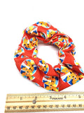 Red Cats Hair Scrunchie, Elastic Cotton Fabric Hair Tie