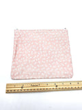 Pink Flower Fabric Zip Pouch, Small Bag, Travel Pouch, Cosmetic Pouch, Makeup Bag, Toiletry Bag, Printed Fabric