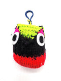 Multicolor Owl Stuffed Toy Keychain, Knit Animal Child Toy, Handmade Gift