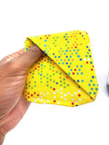 Yellow Dots Fabric Corner Bookmark, Cup Coaster, Book Corner Marker