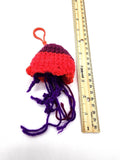 Multicolor Jellyfish Toy Keychain, Knit Animal Child Toy, Handmade Gift