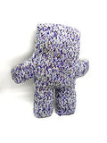 Handmade Purple Multicolored Large Teddy Bear, Knit Stuffed Toy for Children, Unique Gift Idea