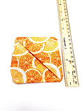 Orange Fruit Fabric Corner Bookmark, Cup Coaster