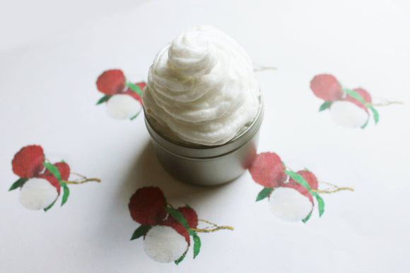 Lychee Fruit Whipped Body Butter - Scented Vegan Moisturizer - Natural Body Butter - Whipped Lotion - Tin Jars