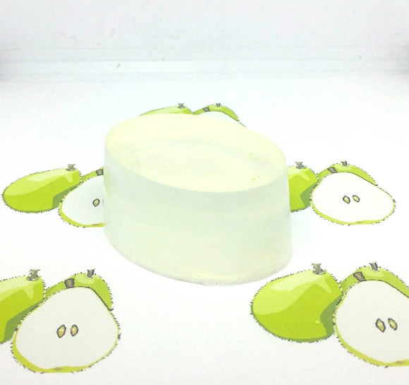 Pear Soap, Scented Handmade Vegan Glycerin Soap Bar, Valentines Gift