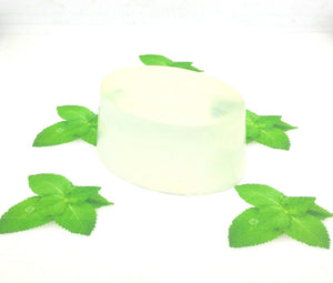 Spearmint Scented Soap, Handmade Vegan Glycerin Soap Bar, Valentines Gift