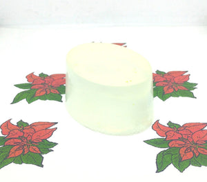 Poinsettia Soap, Scented Handmade Vegan Glycerin Soap Bar, Valentines Gift