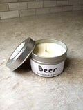 Beer Scented Tin Candle