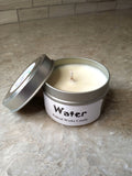 Water Scented Candle Vegan Soy Wax