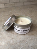 Dragon Fruit Scented Candle Vegan Soy Wax, Homemade Home Gift Candles, Tin Container Candle