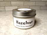 Hazelnut Whipped Body Butter, Scented Vegan Moisturizer,  Body Butter, Whipped Lotion, Tin Jars, Valentines Gift