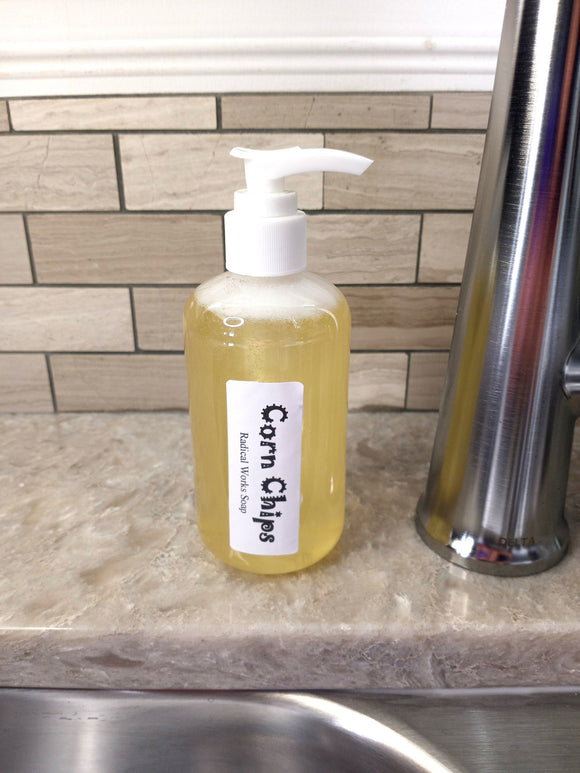 Corn Chips Vegan Liquid Soap, Handmade Body Wash Castile Soap, Weird Home Gift Soap, Valentines Gift