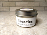 Licorice Whipped Body Butter, Scented Vegan Whipped Mango Butter,  Body Butter, Whipped Lotion, Tin Jars, Halloween, Valentines Gift