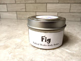 Fig Whipped Body Butter, Scented Vegan Moisturizer,  Body Butter, Whipped Lotion, Tin Jars, Valentines Gift