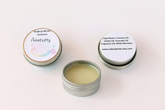 Amaretto Solid Perfume Scented Cologne, Valentines Gift