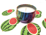 Watermelon Scented Candle, Vegan Candle, Homemade Candles,  Candles, Tin Candle, Container Candle, Valentines Gift