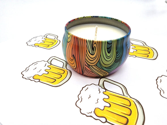 Beer Scented Tin Candle