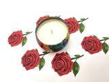 Victorian Rose Scented Candle Vegan Soy Wax