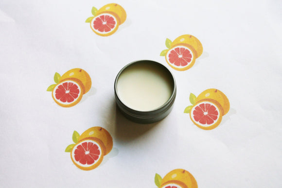 Grapefruit Scented Lip Balm, Shea Butter Lip Balm, Lip Balm Tin, Lip Balm Favors,, Valentines Gift