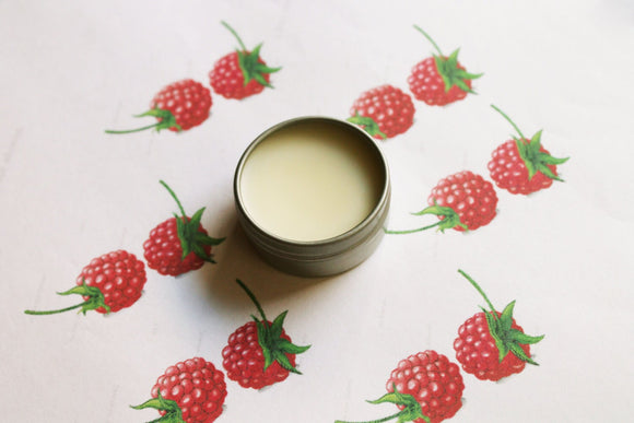 Fresh Raspberry Scented Lip Balm - Natural Shea Butter Lip Balm - Cocoa Butter - Lip Balm Tin - Lip Balm Favors - Matte Lipstick