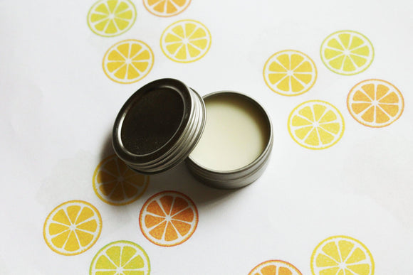 Citrus Scented Lip Balm - Natural Shea Butter Lip Balm - Cocoa Butter - Beeswax - Lip Balm Tin - Lip Balm Favors - Matte Lipstick